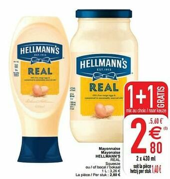 Cora Mayonnaise mayonaise hellmann`s real aanbieding