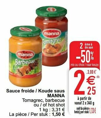 Cora Sauce froide - koude saus manna aanbieding