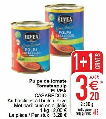 Cora Pulpe de tomate tomatenpulp elvea casareccio aanbieding
