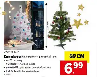 Lidl Livarno home kunstkerstboom met kerstballen aanbieding