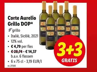 Lidl Corte aurelio grillo dop 3+3 gratis aanbieding
