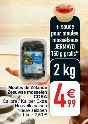 Cora Moules de zélande zeeuwse mosselen cora aanbieding