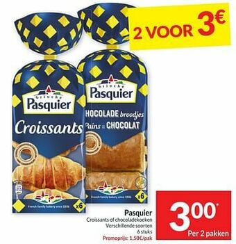 Intermarché Pasquier croissants of chocoladekoeken aanbieding