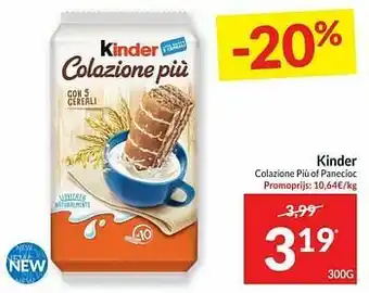 Intermarché Kinder colazione più of panecioc aanbieding