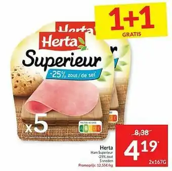 Intermarché Herta ham superieur aanbieding