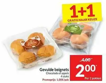 Intermarché Gevulde beignets chocolade of appels aanbieding