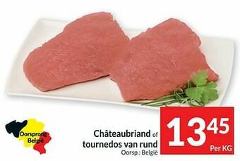 Intermarché Châteaubriand of tournedos van rund aanbieding