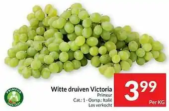 Intermarché Witte druiven victoria primeur aanbieding