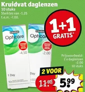 Kruidvat Daglenzen -2.00 aanbieding