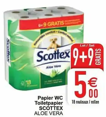 Cora Papier wc toiletpapier scottex aloe vera aanbieding