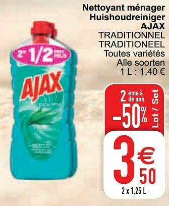 Nettoyant ménager huishoudreiniger ajax traditionnel traditioneel