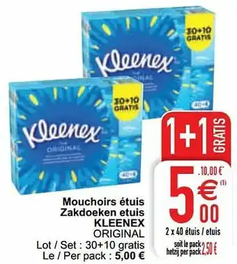 Mouchoirs étuis zakdoeken etuis kleenex original