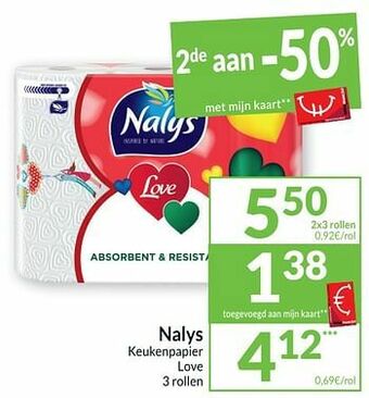 Intermarché Nalys keukenpapier love aanbieding