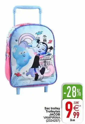 Cora Sac trolley trolleytas jacob vampirina aanbieding
