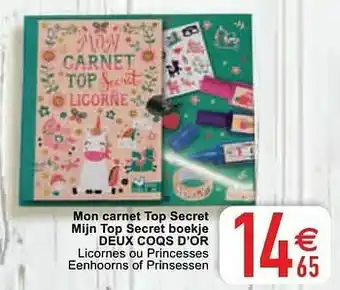 Cora Mon carnet top secret mijn top secret boekje deux coqs d`or aanbieding