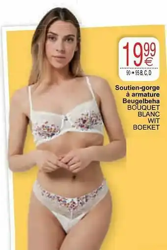 Cora Soutien-gorge à armature beugelbeha bouquet blanc wit boeket aanbieding