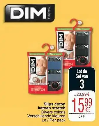 Cora Slips coton katoen stretch aanbieding