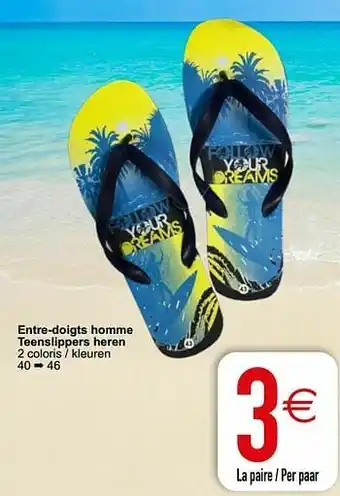 Cora Entre-doigts homme teenslippers heren aanbieding
