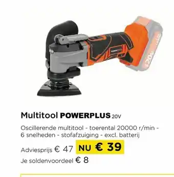 Molecule Multitool powerplus 20v aanbieding