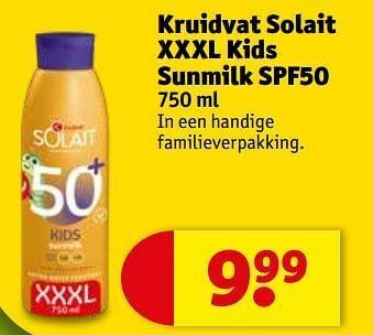 Kruidvat Kruidvat solait xxxl kids sunmilk spf50 aanbieding