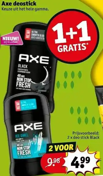 Kruidvat Deo stick black aanbieding