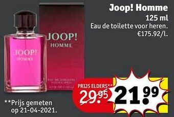 Kruidvat Joop! homme edt aanbieding