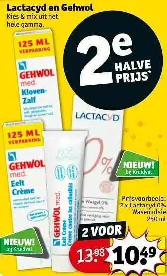 Kruidvat Lactacyd 0% wasemulsie aanbieding