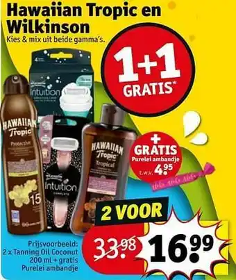 Kruidvat Tanning oil coconut + gratis purelei ambandje aanbieding