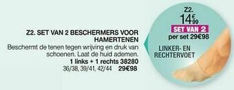 Damart Set van 2 beschermers voor hamertenen aanbieding