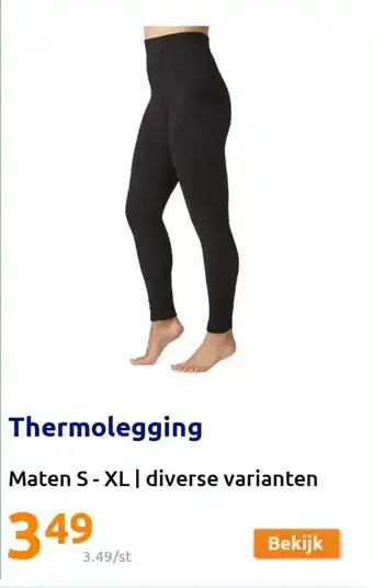 Action Thermolegging Maten S - XL Diverse Varianten aanbieding