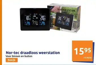 Action Nor-tec Draadloos Weerstation aanbieding