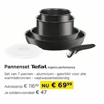 Molecule Pannenset Tefal aanbieding