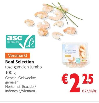 Colruyt Boni Selection Roze Garnalen Jumbo 100g aanbieding