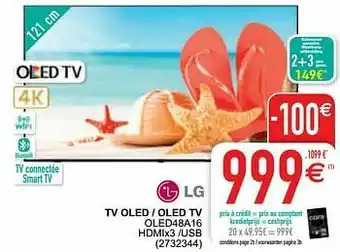 Cora Lg tv oled - oled tv oled48a16 aanbieding
