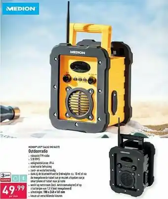 ALDI Medion life e66262 md 84517 outdoorradio aanbieding