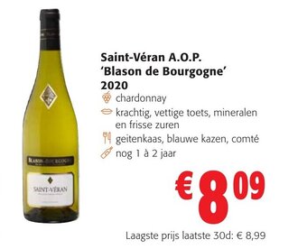 Colruyt Saint-Veran A.O.P. Blason de Bourgogne 2020 aanbieding