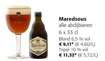 Colruyt Maredsous Tripel 10% Vol aanbieding