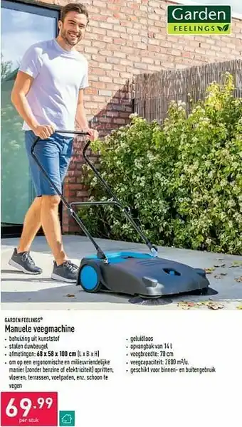 ALDI Garden feelings manuele veegmachine aanbieding