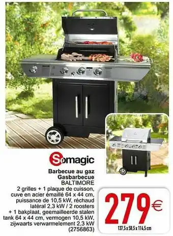 Cora Somagic barbecue au gaz gasbarbecue baltimore aanbieding