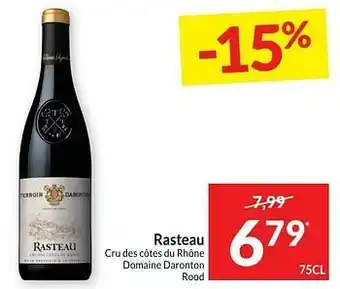 Intermarché Rasteau cru des côtes du rhône domaine daronton rood aanbieding