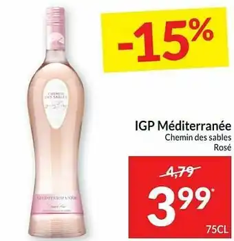 Igp méditerranée chemin des sables rosé