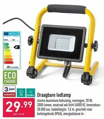 ALDI Draagbare ledlamp aanbieding