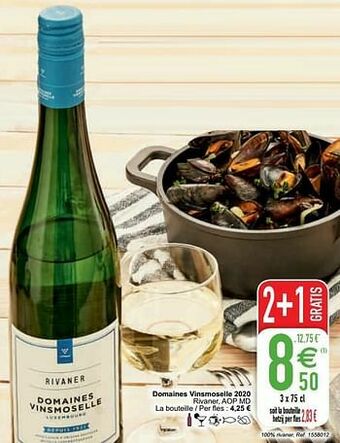 Cora Omaines vinsmoselle 2020 rivaner, aop md aanbieding