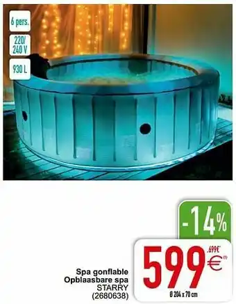 Cora Spa gonflable opblaasbare spa starry aanbieding