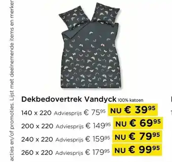 Molecule Dekbedovertrek vandyck 140 x 220 aanbieding