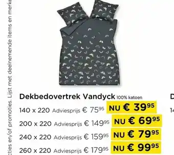 Molecule Dekbedovertrek vandyck 200x220 aanbieding
