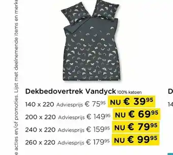 Molecule Dekbedovertrek vandyck 240x220 aanbieding