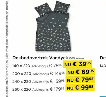 Molecule Dekbedovertrek vandyck 260x220 aanbieding