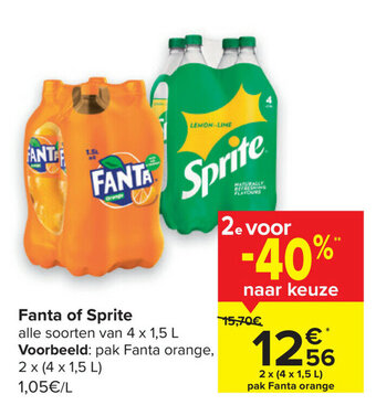 Carrefour Fanta of Sprite aanbieding