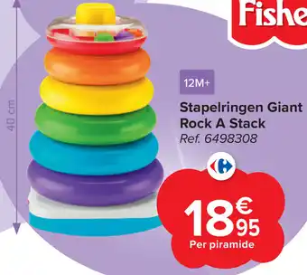 Carrefour Fisher-Price Stapelringen Giant Rock A Stack aanbieding